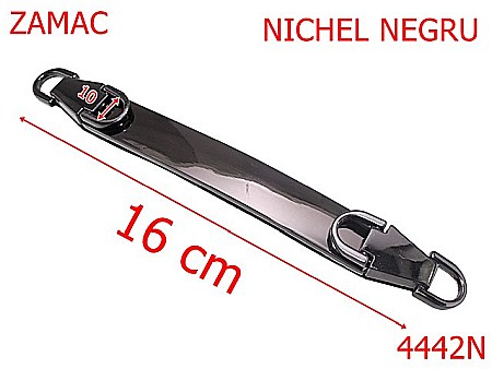 Sustinatori poseta - 4442N/Sustinator maner lung si scurt-16-mm-zamac--nichel negru-----