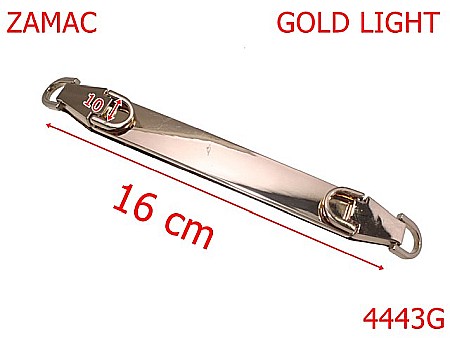 Sustinatori poseta - 4443G/Sustinator maner lung si scurt-16-mm-zamac--gold light-----