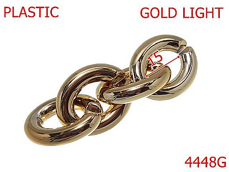 Lant poseta - 4448G/Za ovala lant material plastic-15-mm-plastic--gold light-----