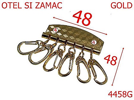Carabine portchei - 4458G/Baterie 6 carabine portchei-48x48-mm-zamac--gold-----