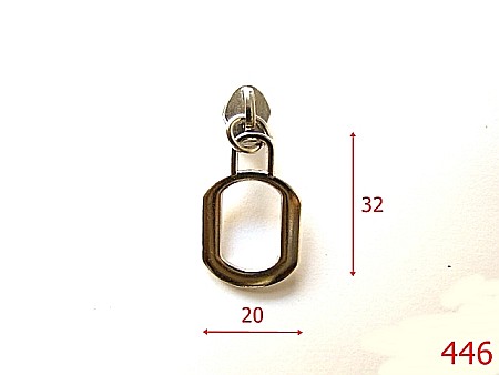 Cursori fermoar - 446/CURSOR FERMOAR NR5-Nr 5-mm---nichel---2F4--L40