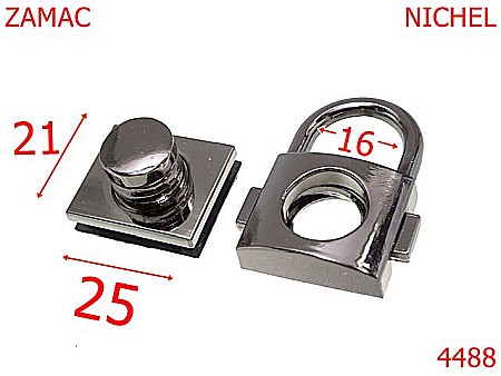 Inchizatori poseta - 4488/Inchizatoare lacatel fals-25x21-mm-zamac--nichel-----