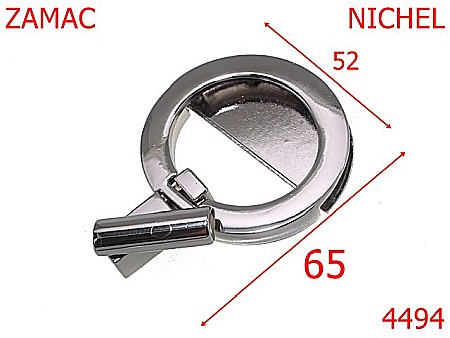 Inchizatori poseta - 4494/Inchizatoare de margine capac poseta-52x62-mm-zamac--nichel---14J18--