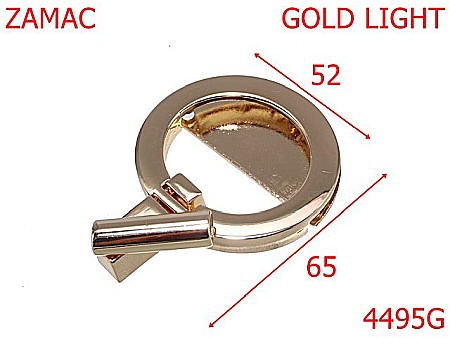 Inchizatori poseta - 4495G/Inchizatoare de margine capac poseta-52x65-mm-zamac--gold light--13F16---
