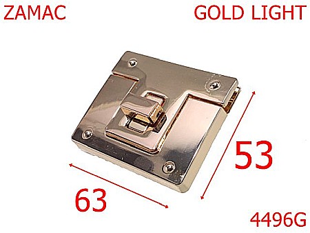 Inchizatori poseta - 4496G/Inchizatoare mare poseta-63x53-mm-zamac--gold light--12D14---