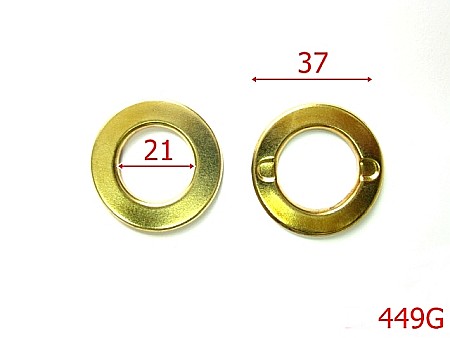 Ocheti - 449G/OCHET ROTUND 2 CM GOLD-21-mm---gold---2E6--N7