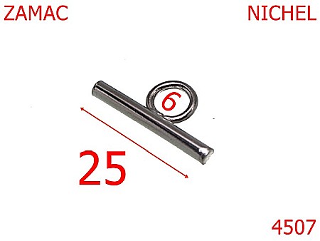 Blocaj de lant - 4507/Opritor lant poseta-25-mm-zamac--nichel-21 B 9----