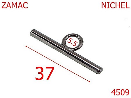 Blocaj de lant - 4509/Opritor lant poseta-37-mm-zamac--nichel-21 B 9----