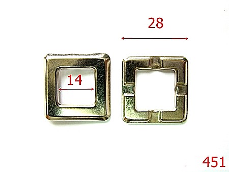Ocheti - 451/OCHET PATRAT NIKEL-16-mm---nichel---2F7--M4