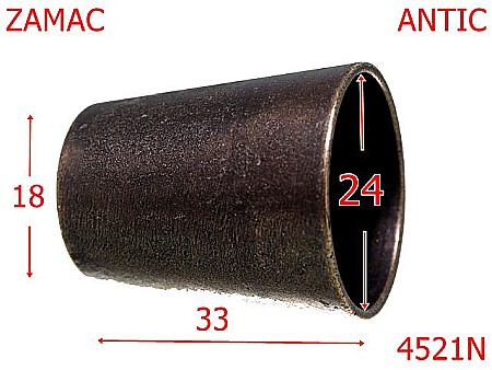 Clopotei ornamentali - 4521A/Clopotel tronconic mare-24x18x33-mm-zamac--antic-----