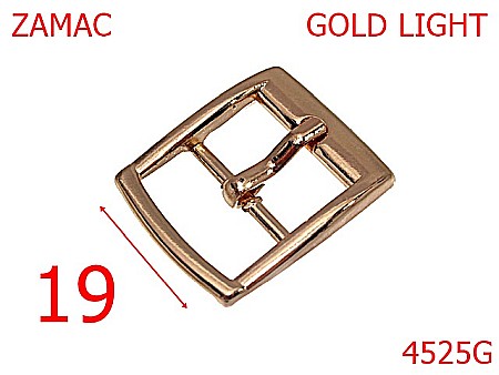 Catarame - 4525G/Catarama cu punte pentru geanta-19-mm-zamac--gold light--7J7-7D5---