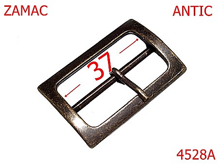 Catarame - 4528A/Catarama dreptunghiulara poseta-37-mm-zamac--antic-6K3 --7a6--