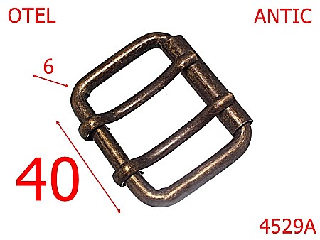 Catarame cu rola si 2 cuie - 4529A/Catarama cu rola si doua cuie-40-mm-otel-6-antic-7D6--6K1--intre6-7