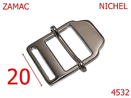 Catarame cu reglaj - 4532/Catarma de reglaj pentru confectii-20-mm-zamac--nichel-1B3--6H6--