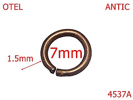 Inele rotunde - 4537A/Inel rotund de legatura -7-mm-otel-1.5-antic--4L5---