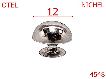 Bumbi ornamentali - 4548/Bumb calota semisferica-12-mm-otel--nichel-----