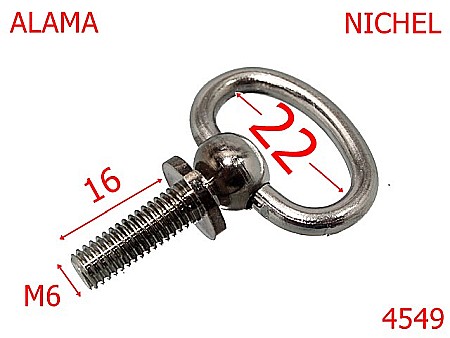 Harnasament - 4549/Element prindere harnasament-22-mm-alama--nichel-----