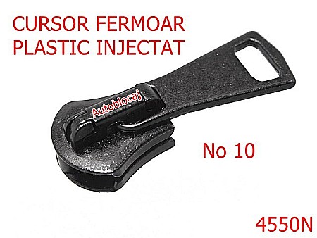 Cursori fermoar plastic - 4550N/Cursor pentru fermoar din plastic injectat-no10--zamac--negru-----