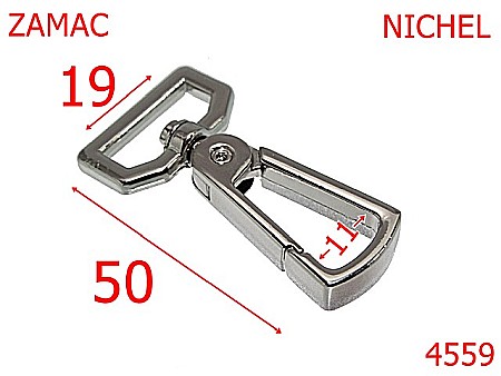 Carabine poseta - 4559/Carabina poseta sau geanta-19-mm-zamac--nichel-5G2-5G5-5G6--