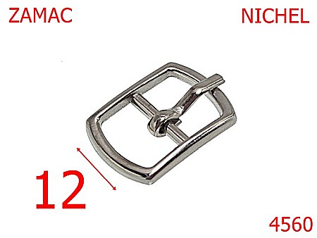 Catarame - 4560/Catarama poseta cu punte mediana -12-mm-zamac--nichel---6E8--