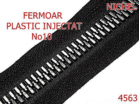 Fermoar - 4563/Fermoar plastic injectat la metru-no10--plastic--nichel-----