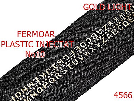 4566/Fermoar plastic injectat la metru-no10--plastic--gold light----- [0]