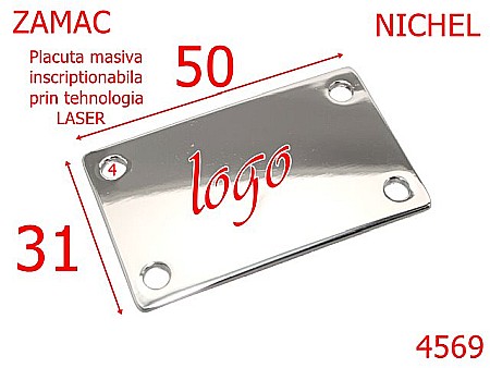 Placute ornamentale - 4569/Placuta masiva laserabila-50x31-mm-zamac--gold light-----