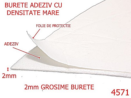 Diverse - 4571/Burete adeziv  densitate mare -2-mm----alb-----