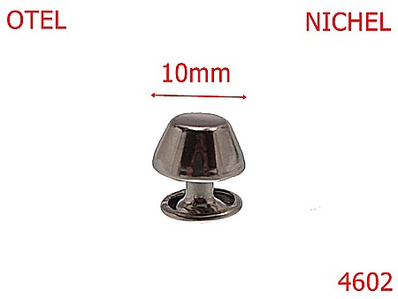 Picioruse fund - 4602/Ornament tronconic-10-mm-otel--nichel-----