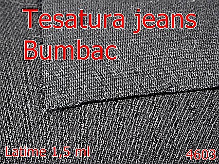 Captuseala / Tesaturi - 4603/Tesatura jeans  bumbac-1500-mm-BBC--negru-----