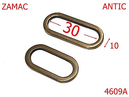 Inele ovale - 4609A/Inel oval-30-mm-zamac--antic-----