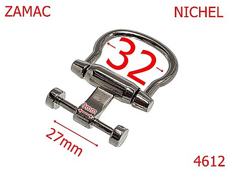 Sustinatori poseta - 4612/Sustinator maner poseta-32-mm-zamac--nichel-----