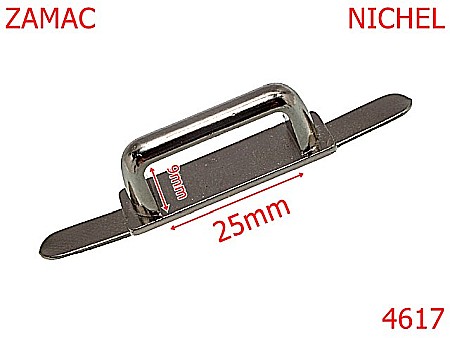 Sustinatori poseta - 4617/Sustinator fixat in baza-25-mm-zamac--nichel-----