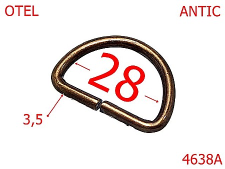 Inele D - 4638A/Inel D-28-mm-otel-3.5-antic-2G2--2E6--