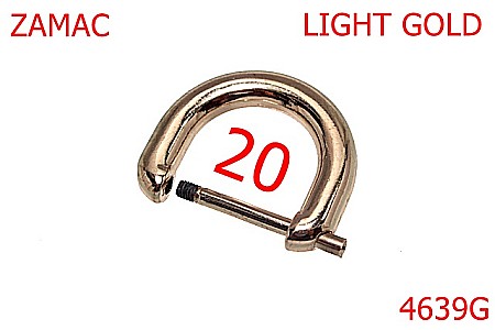 Inele D - 4639G/Inel D demontabil-20-mm-zamac--gold light--3C5---
