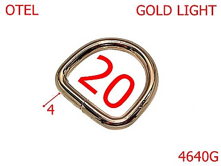 Inele D - 4640G/Inel D-20-mm-otel-4-gold light--3F8---