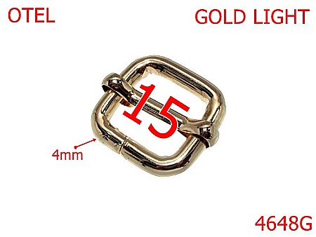 Catarame cu reglaj - 4648G/Catarama de reglaj curea-15-mm-otel-4-gold light--4j8-4H8---