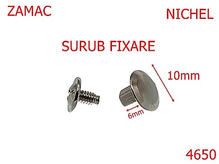 Suruburi fixare - 4650/Surub fixare cap 10mm-6-mm-zamac--nichel-Z11-Z12----