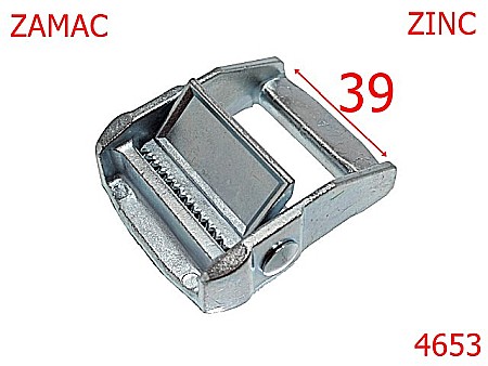 Catarame cu reglaj - 4653/Catarama pentru blocaj chinga-39-mm-zamac--nichel-----