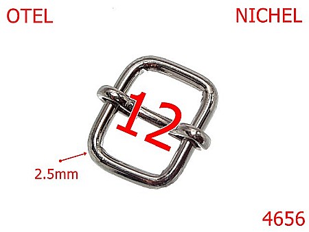Catarame cu reglaj - 4656/Catarama pentru reglej curea si chinga-12-mm-otel-2.5-nichel-1B6-4J4---