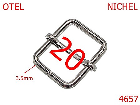 Catarame cu reglaj - 4657/Catarama pentru reglej curea-20-mm-otel-3.5-nichel--1D7-1C4---