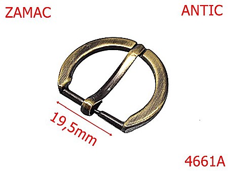 Catarame - 4661A/Catarama marochinarie si incaltaminte-19.5-mm-zamac--antic-6K3-7E5---