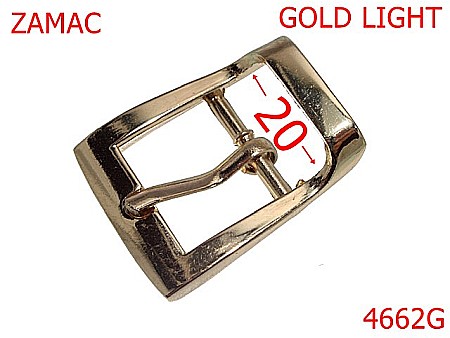 Catarame - 4662G/Catarama poseta geanta-20-mm-zamac--gold light--7i8-7H3---