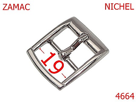 Catarame - 4664/Catarama marochinarie si incaltaminte-19-mm-zamac--nichel--6F6---