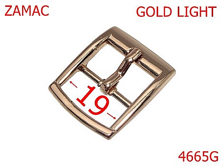 Catarame - 4665G/Catarama marochinarie si incaltaminte-19-mm-zamac--gold light--7K6-6D8---