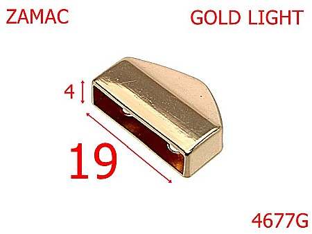 Terminatie fermoar - 4677G/Terminatie fermoar  poseta-19-mm-zamac--gold light--11A2---