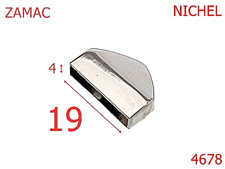 Terminatie fermoar - 4678/Terminatie fermoar  poseta-19-mm-zamac--nichel--11A2---