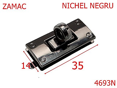 Inchizatori poseta - 4693N/Inchizatoare poseta prin capac-35x14-mm-otel--nichel negru --12J18---