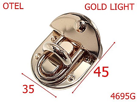 Inchizatori poseta - 4695G/Inchizatoare poseta margine capac-35x45-mm-otel--gold light-----