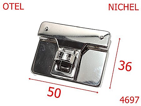 Inchizatori poseta - 4697/Inchizatoare geanta dama-50x35-mm-otel--nichel-13J6----